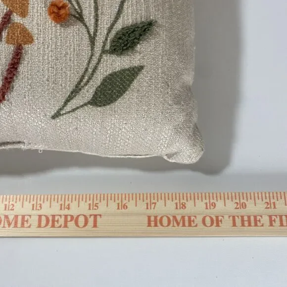 Lux Loom Mushroom Pillow Hand Woven Cotton Shroom Serenity Neutrals 14"x 20" - Picture 12 of 16